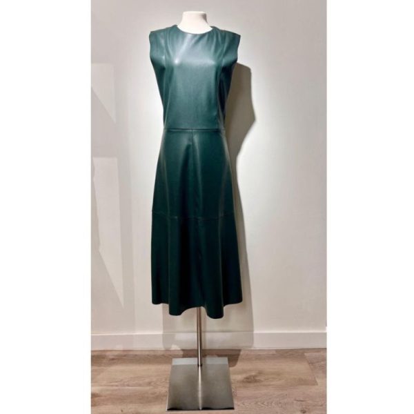 Vestido ecopiel verde